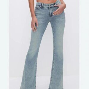 Good American Good Legs Flare Jeans 12/31 Stretch GLRVF395 Blue690 NWT